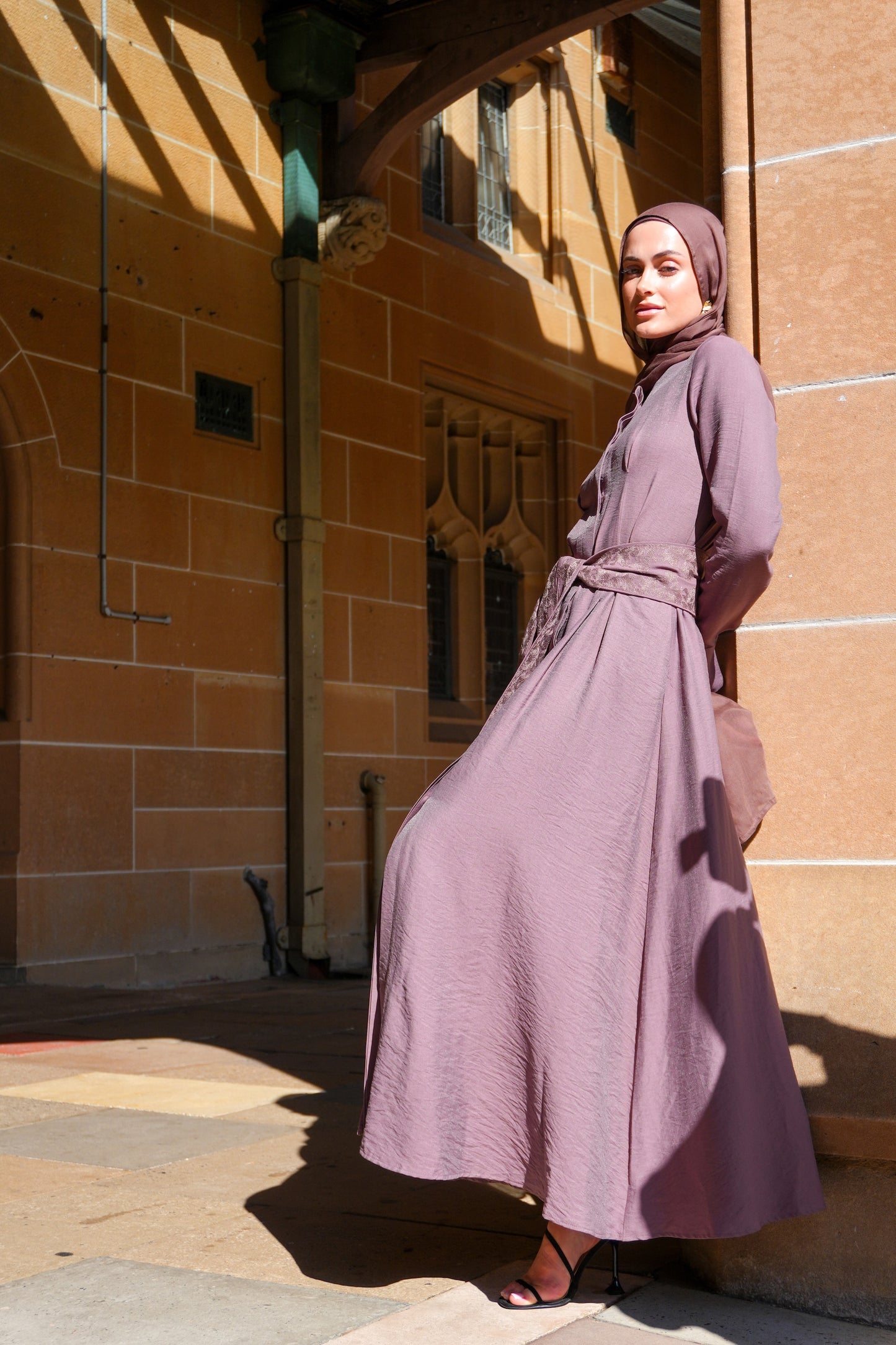 Poise Shirt Dress - Mauve